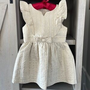 Girls dress beige/gold 4t